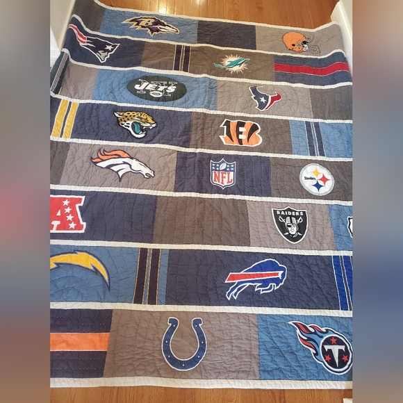 Pottery Barn Teen Bedding Pottery Barn Pb Teen Nfl Football Afc Teams Embroidered Patchwork